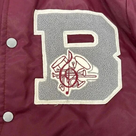 Vintage Neff Band Jacket Made In The USA Sz Small Maroon - Picture 6 of 13